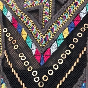 NWT black festival shirt